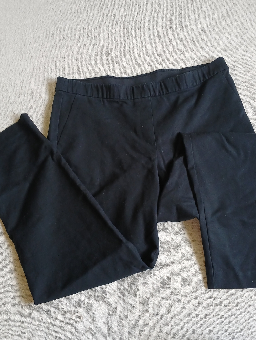 j.jill ♡ essential cotton black pull on ankle pants 14  minimal old money corpor